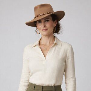 Australian Outback Leather Crusher Hat